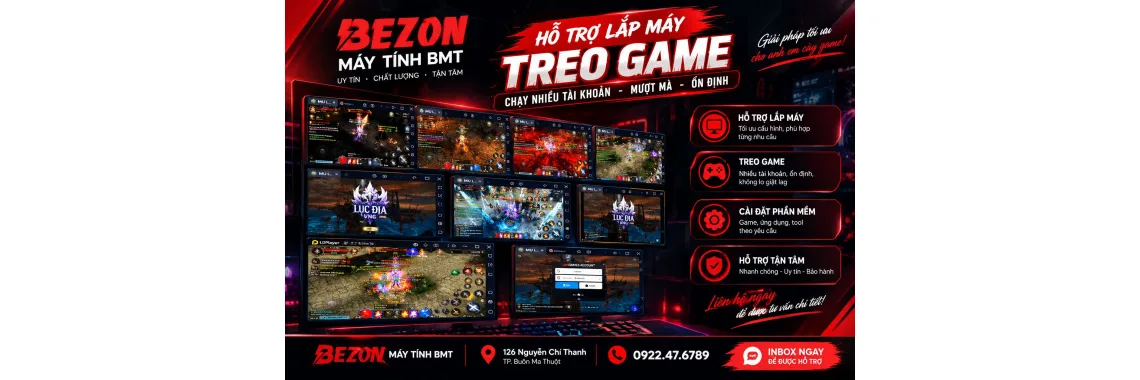 Lắp Máy PC Treo Game Buôn Ma Thuột – Chạy Nhiều Tài Khoản