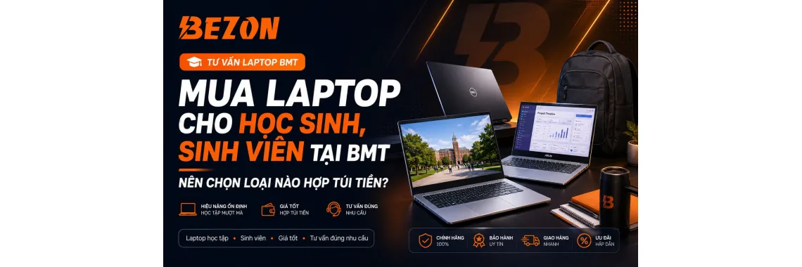 Mua Laptop Cho Học Sinh, Sinh Viên Tại BMT: Nên Chọn Loại Nào Hợp Túi Tiền?