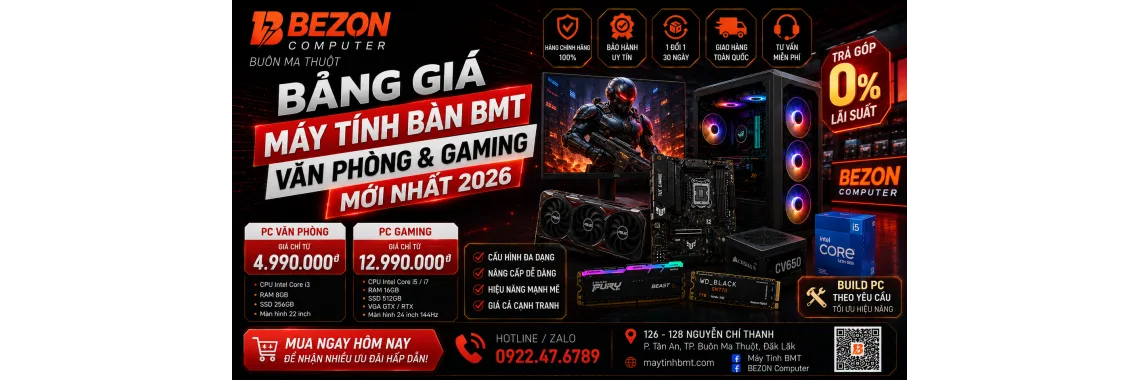 Bảng Giá Máy Tính Bàn BMT Văn Phòng Và Gaming Mới Nhất 2026