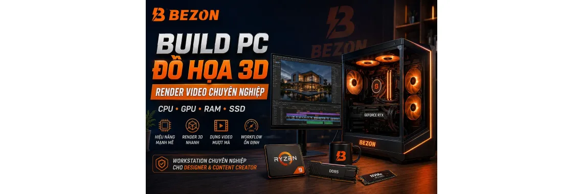 Build PC Đồ Họa 3D, Render Video Chuyên Nghiệp: Cần Lưu Ý Những Linh Kiện Gì?