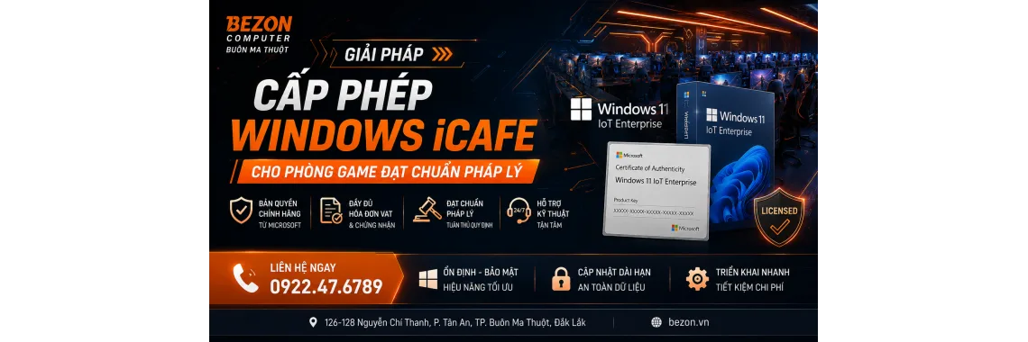 Giải Pháp Cấp Phép Windows iCafe Cho Phòng Game Đạt Chuẩn Pháp Lý