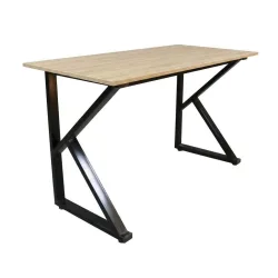 Bàn Gaming chữ K 1m4 | Khung đen, mặt vân gỗ - Bezon Buôn Ma Thuột