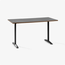 Bàn Văn phòng HyperWork 1m2 | Khung thép, Mặt bàn gỗ, Đen - Bezon Buôn Ma Thuột