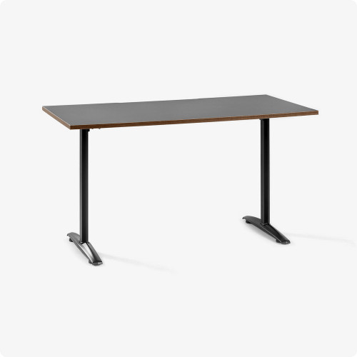 Bàn Văn phòng HyperWork 1m2 | Khung thép, Mặt bàn gỗ, Đen