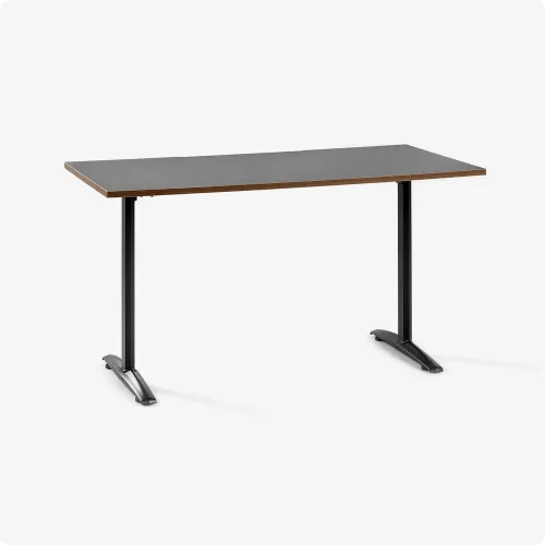 Bàn Văn phòng HyperWork 1m2 | Khung thép, Mặt bàn gỗ, Đen