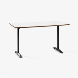 Bàn văn phòng HYPERWORK Core Desk 1m2 | Thép, Mặt bàn P1PB, Khung đen / Mặt trắng - Bezon Buôn Ma Thuột