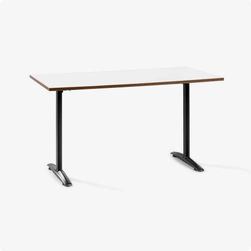 Bàn văn phòng HYPERWORK Core Desk 1m2 | Thép, Mặt bàn P1PB, Khung đen / Mặt trắng
