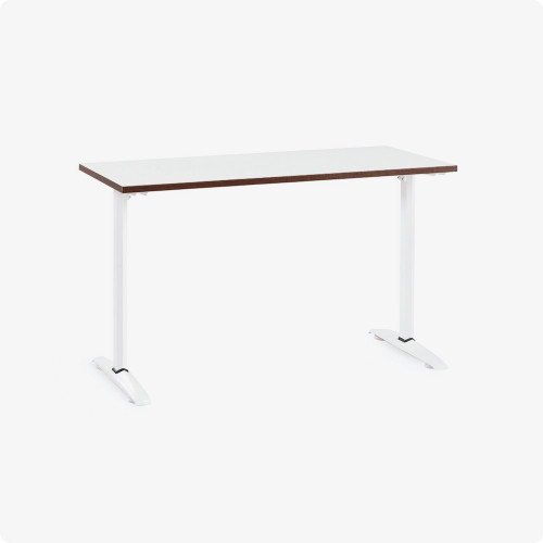 Bàn văn phòng HYPERWORK Core Desk 1m2 | Thép, Mặt bàn P1PB, Khung trắng / Mặt trắng