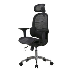 Ghế công thái học OEM E3 Lite | Đen, 150kg, Chân xoay, Lưng lưới - Bezon Buôn Ma Thuột
