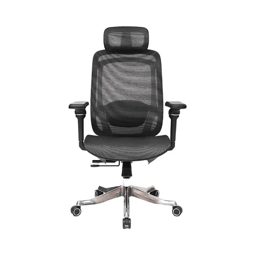Ghế công thái học HYPERWORK Airy Pro | Đen, 150kg, Chân xoay, Lưng lưới