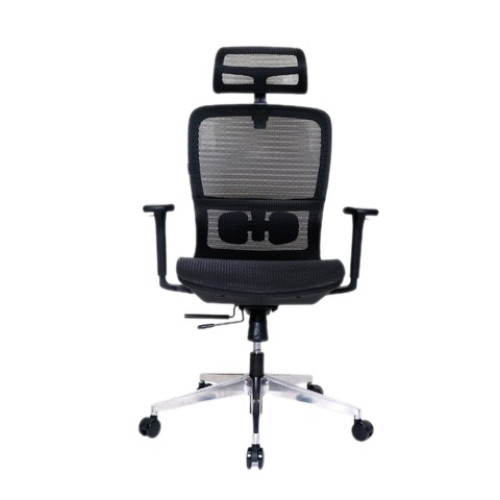 Ghế công thái học GAMI LUM2 | Đen, 150kg, Chân xoay, tay 3D, Lưng lưới