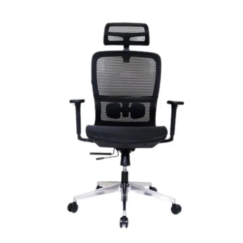 Ghế công thái học GAMI LUM2 | Đen, 150kg, Chân xoay, tay 3D, Lưng lưới