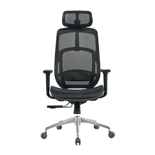 Ghế công thái học HYPERWORK Airy | Đen, 120kg, Chân xoay, Lưng lưới