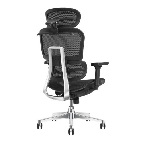 Ghế công thái học MANSON Atum | Đen, 120kg, Chân xoay, Lưng lưới