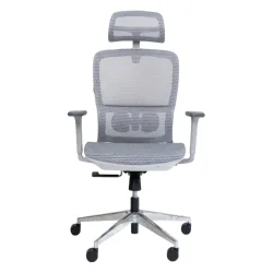 Ghế công thái học GAMI LUM2 | Xám, 150kg, Chân xoay, tay 2D, Lưng lưới - Bezon Buôn Ma Thuột