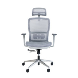 Ghế công thái học GAMI LUM2 | Xám, 150kg, Chân xoay, tay 3D, Lưng lưới - Bezon Buôn Ma Thuột