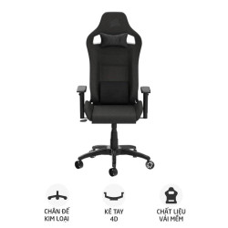 Ghế gaming CORSAIR T3 RUSH | Đen, 120kg, Chân xoay, Lưng vải (CF-9010057-WW) - Bezon Buôn Ma Thuột