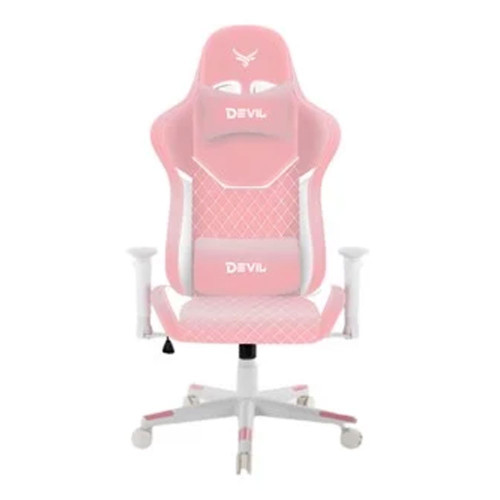 Ghế gaming CENTAUR Devil | Hồng, 120kg, Chân xoay, Da PU