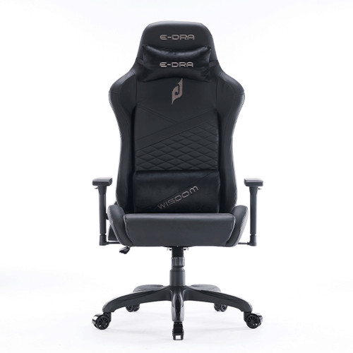 Ghế gaming E DRA WISDOM EGC231 | Đen, 120kg, Chân xoay, Da PU