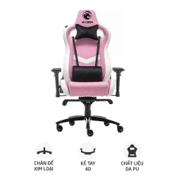 Ghế gaming E DRA IRIS EGC228 | Hồng, 120kg, Chân xoay, Da PU - Bezon Buôn Ma Thuột