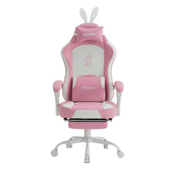 Ghế gaming E DRA RABBIT EGC238 | Hồng, 100kg, Chân xoay, Da PVC - Bezon Buôn Ma Thuột