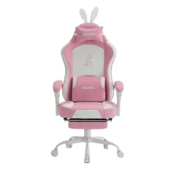 Ghế gaming E DRA RABBIT EGC238 | Hồng, 100kg, Chân xoay, Da PVC - Bezon Buôn Ma Thuột