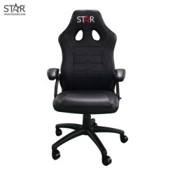 Ghế gaming OEM Bezon E100 | Đen trắng, 100kg, Chân xoay, Da PU, Không BOX, Ráp sẵn - Bezon Buôn Ma Thuột
