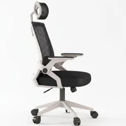 Ghế Văn Phòng Manson Ergonomic | Màu Trắng, Công thái học, Tay Gập - Bezon Buôn Ma Thuột