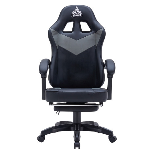 Ghế Warrior Gaming Raider Series WGC210 - Black / Gray | Kê chân, Tay ghế linh hoạt, Foam nguyên khối