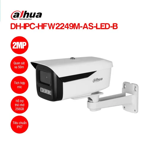 Camera IP Dahua DH-IPC-HFW2249M-AS-LED-B hình ảnh sắc nét