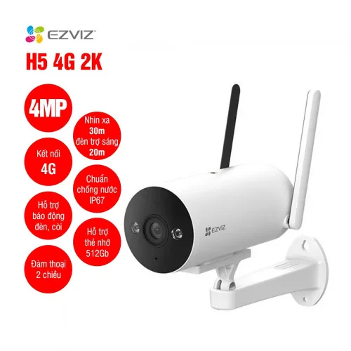 EZVIZ H5 4G: Camera Wifi 2K - Xem Mọi Lúc Mọi Nơi, Giá Rẻ