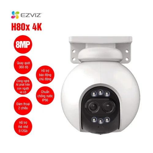 Camera WiFi quay quét EZVIZ H80x Dual 4K (8MP+2MP) giá rẻ