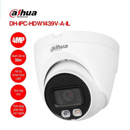 Bán camera IP 4MP Dome DAHUA DH-IPC-HDW1439V-A-IL giá rẻ