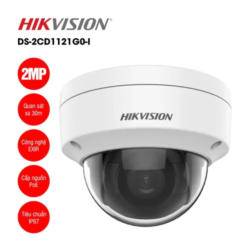 HIKVISION DS-2CD1121G0-I: Camera IP 2MP Bán Cầu Giá Tốt