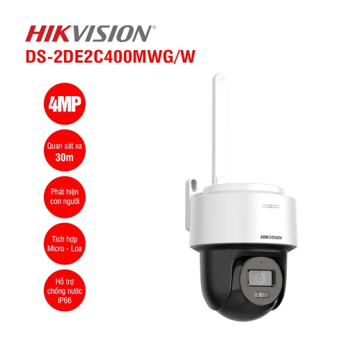 Camera IP Mini PT 4MP HIKVISION DS-2DE2C400MWG/W giá rẻ