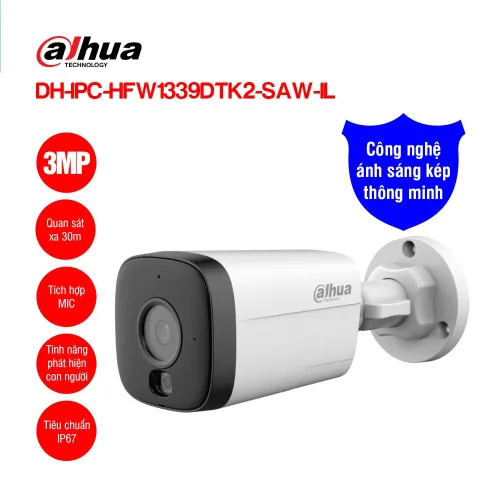 Dahua DH-IPC-HFW1339DTK2-SAW-IL - Camera Wifi 3MP giá tốt