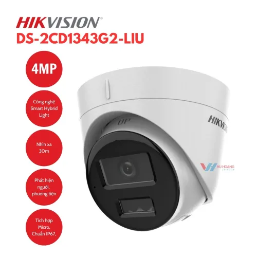 Camera HIKVISION DS-2CD1343G2-LIU - Turret 4MP Giá Tốt