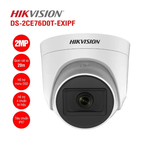 Bán camera HDTVI 2MP HIKVISION DS-2CE16D0T-EXIPF giá rẻ