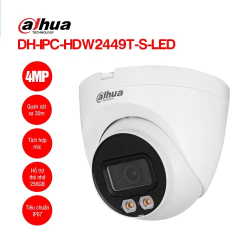 Camera IP Dahua DH-IPC-HDW2449T-S-LED hình ảnh sắc nét