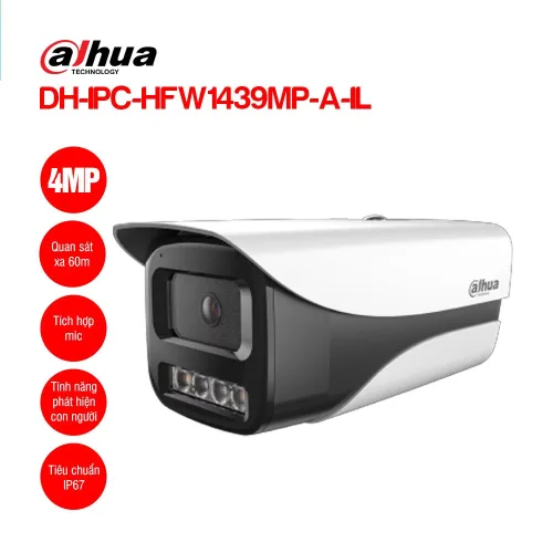 Camera Dahua DH-IPC-HFW1439MP-A-IL 4MP chiếu sáng kép thông minh