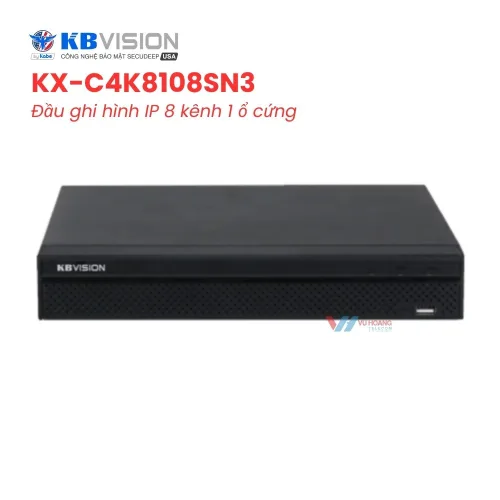 Đầu Ghi KBVISION KX-C4K8108SN3 - NVR 8 Kênh AI 12MP