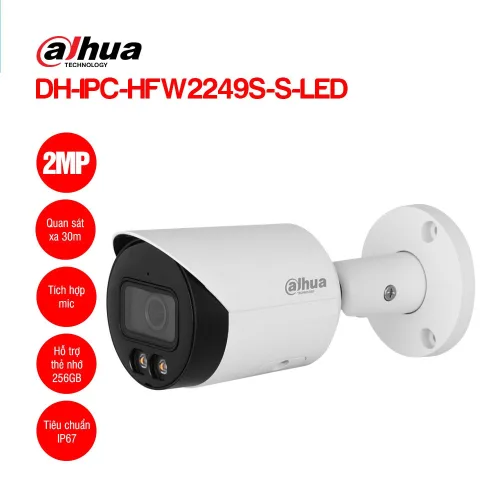 Camera IP Dahua DH-IPC-HFW2249S-S-LED hình ảnh sắc nét