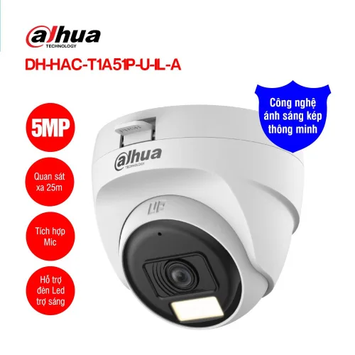 Camera 5MP DAHUA DH-HAC-T1A51P sắc nét ngày đêm, giá rẻ