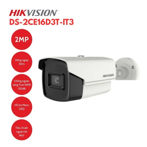Bán Camera HDTVI 2MP HIKVISION DS-2CE16D3T-IT3 giá rẻ
