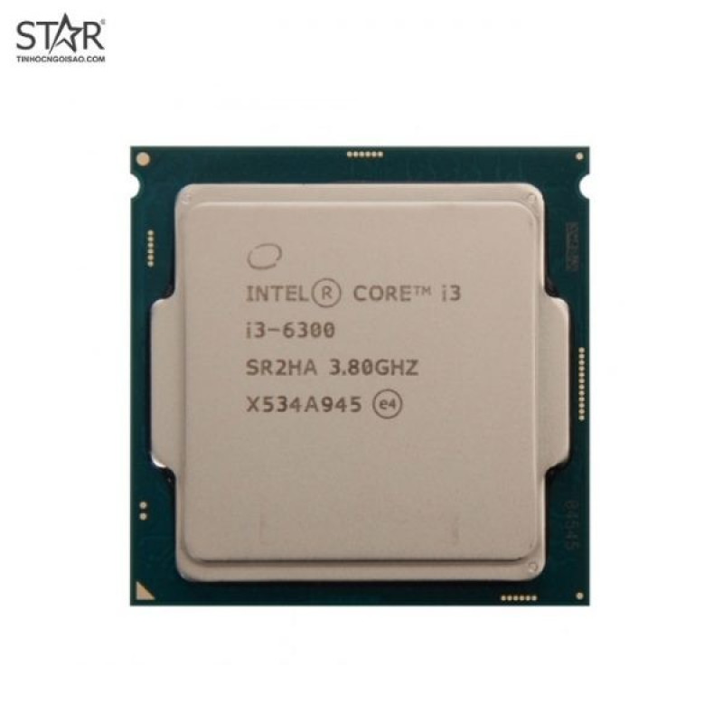 CPU Intel Core i3-6300 (QSD, Tray, No Box) | LGA1151, 2 nhân 4 luồng, Không kèm fan