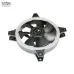 Quạt tản nhiệt PC Hollo | Kit 2 Fan 120mm, RGB, Đen - 2