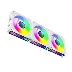 Quạt tản nhiệt PC Leopard S1 | Kit 3 fan 120mm, ARGB, Trắng - Bezon Buôn Ma Thuột