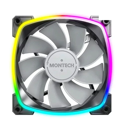 Quạt tản nhiệt PC Montech RX120 PWM | Fan lẻ 120mm, ARGB, Đen