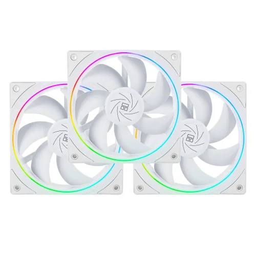 Quạt tản nhiệt PC Thermalright TL‑S12W X3 | Kit 3 fan 120mm, ARGB, Trắng