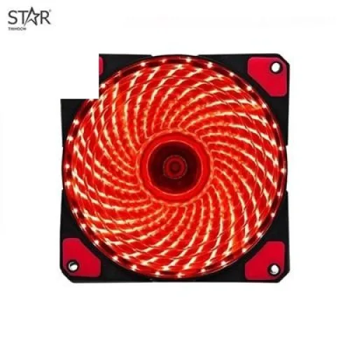 Quạt tản nhiệt PC XYCP 12 | Fan lẻ 120mm, Led Đỏ, Đen